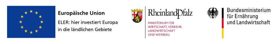 Logos der EU, des Landes Rheinland-Pfalz und des Bundes